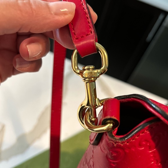 Guccisima leather AUTHENTIC handbag with shoulder strap - Picture 10 of 14